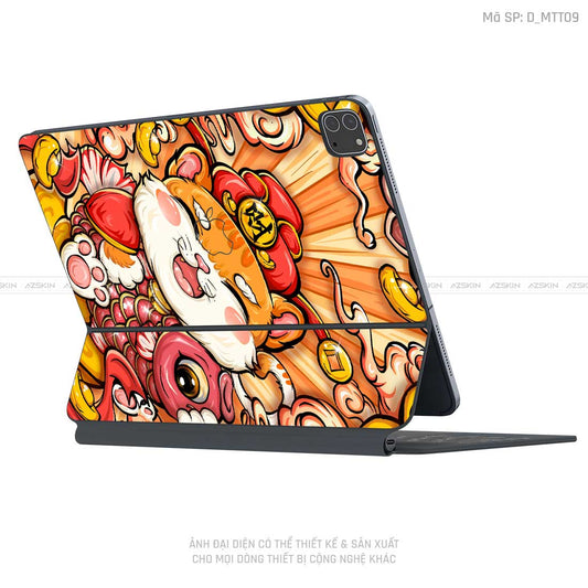 Dán Skin Magic Keyboard Hình Mèo Thần Tài | D_MTT09
