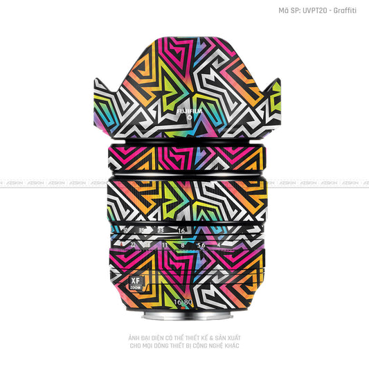 Dán Skin Ống Kính Fujifilm Vân Nổi Graffiti 01 | UVPT20