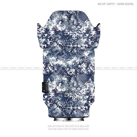 Dán Skin Ống Kính Sigma Vân Nổi Camo Digital Xanh | UVPT11