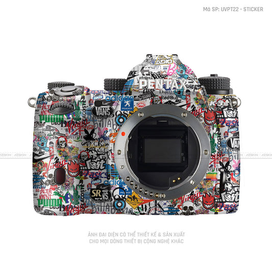 Dán Skin Máy Ảnh Pentax Vân Nổi Sticker 04 | UVPT22