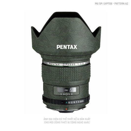 Dán Skin Ống Kính Pentax Pattern AZ Xanh | UVPT06