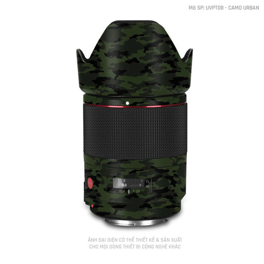 Dán Skin Ống Kính Máy Ảnh Vân Nổi Camo Urban Xanh | UVPT08