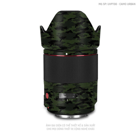Dán Skin Ống Kính Máy Ảnh Vân Nổi Camo Urban Xanh | UVPT08