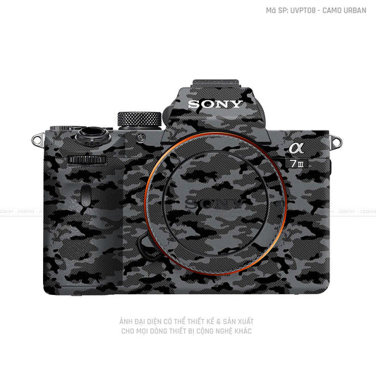 Dán Skin Máy Ảnh Sony Vân Camo Urban Xám | UVPT08