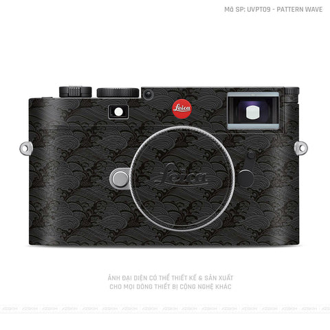 Dán Skin Máy Ảnh Leica Vân Nổi Pattern Wave Đen | UVPT09