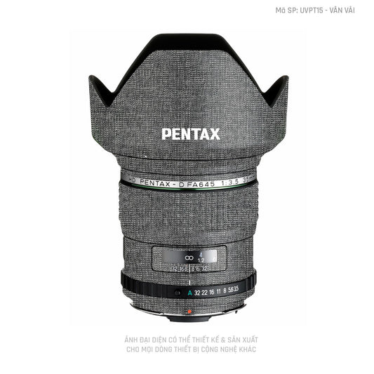 Dán Skin Ống Kính Pentax Vân Vải Xám | UVPT15