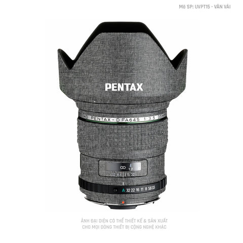 Dán Skin Ống Kính Pentax Vân Vải Xám | UVPT15