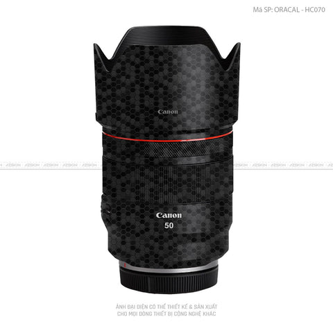 Dán Skin Ống Kính Canon Vân Nổi Tổ Ong Đen | ORACAL - HC070