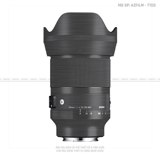 Dán Skin Ống Kính Sigma Vân Titan Xước Xám | AZFILM - TT03