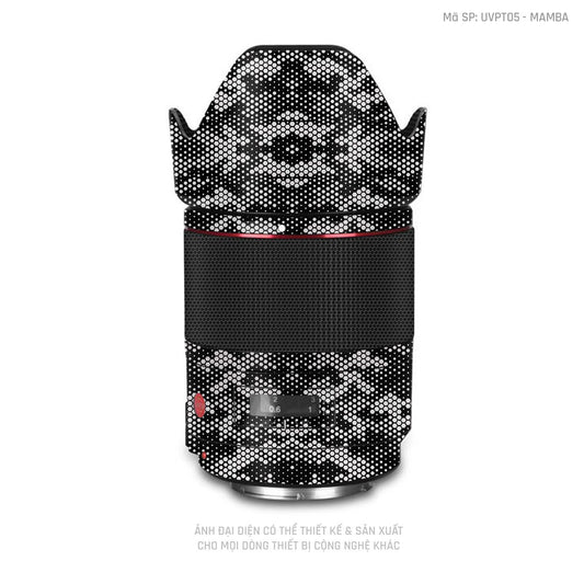 Dán Skin Ống Kính Máy Ảnh Vân Nổi Mamba Trắng | UVPT05