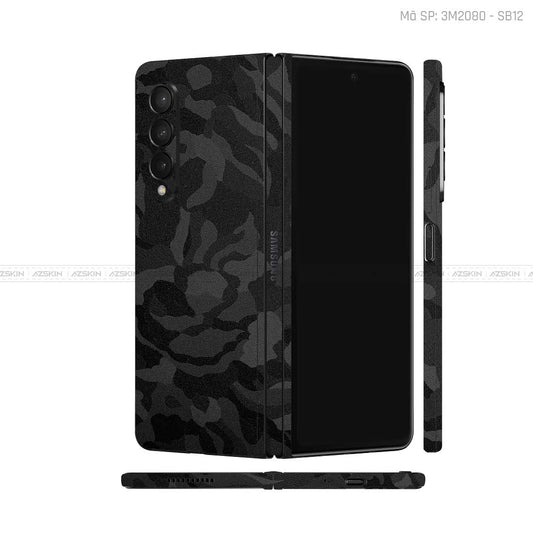 Dán Skin 3M Galaxy Z Fold5 Vân Camo Đen | SB12