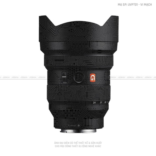 Dán Skin Ống Kính Sony Vân Nổi Pattern Vi Mạch Đen | UVPT01