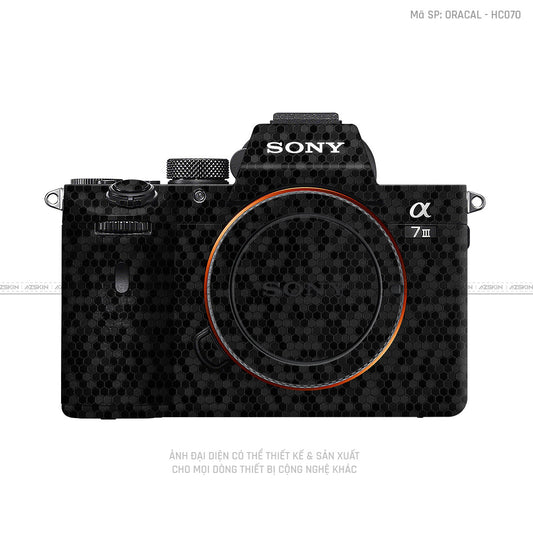 Dán Skin Máy Ảnh Sony Vân Tổ Ong Đen | ORACAL - HC070