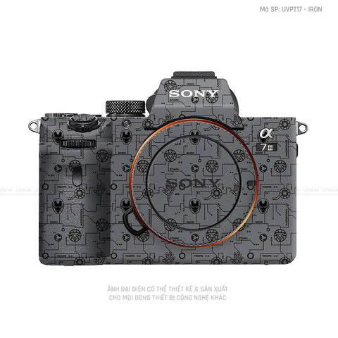 Dán Skin Máy Ảnh Sony Vân Pattern Ironman Xám | UVPT17