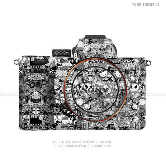 Dán Skin Máy Ảnh Sony Vân Nổi Sticker 02 | UVPT22