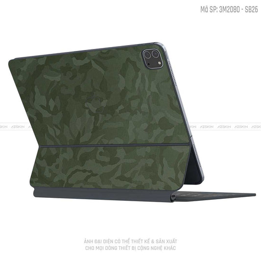 Dán Skin 3M/Oracal Magic Keyboard Vân Camo Xanh | SB26