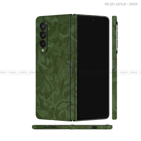 Dán Skin Galaxy Zflip4 Vân Camo Xanh | CM04