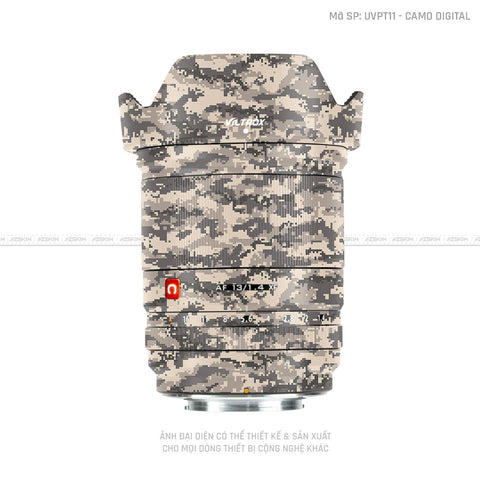 Dán Skin Ống Kính Viltrox Vân Camo Digital Vàng Cát | UVPT11