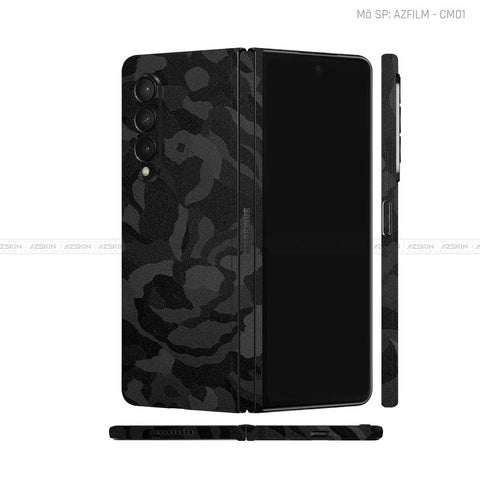 Dán Skin Galaxy Z Fold3 Vân Camo Đen | AZFILM - CM01