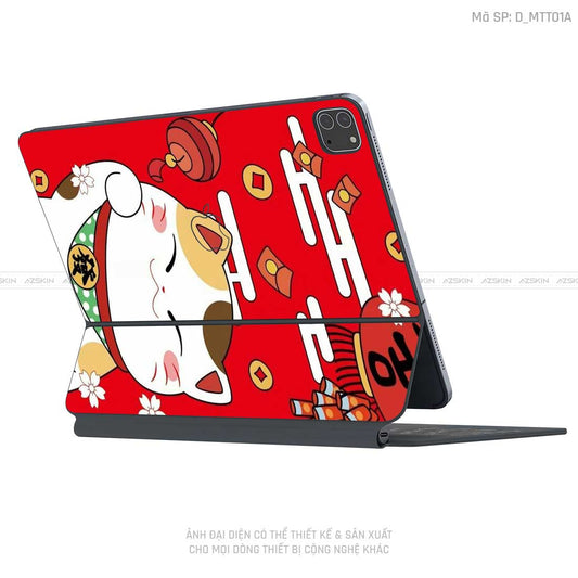 Dán Skin Magic Keyboard Hình Mèo Thần Tài | D_MTT01A