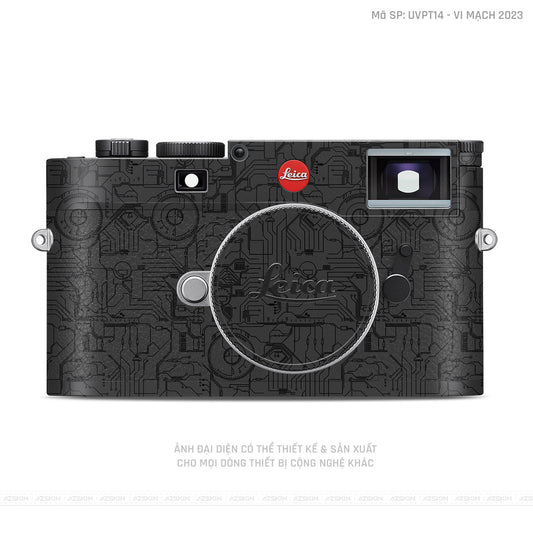 Dán Skin Máy Ảnh Leica Vân Nổi Vi Mạch 2023 Đen | UVPT14