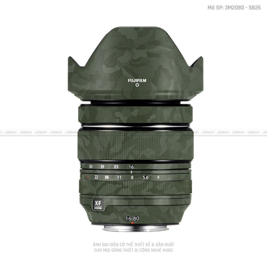 Dán Skin Ống Kính Fujifilm Vân Camo Xanh | SB26