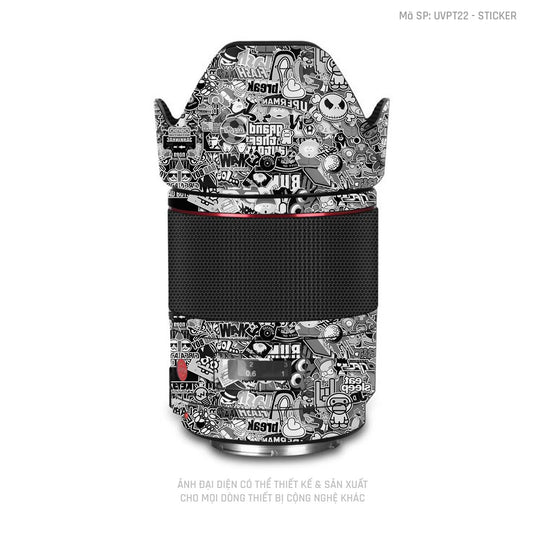 Dán Skin Ống Kính Máy Ảnh Vân Nổi Sticker 02| UVPT22