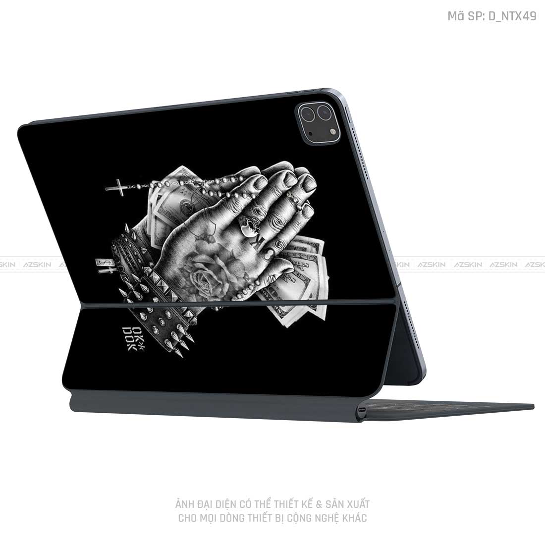 Dán Skin Magic Keyboard Hình Tattoo | D_NTX49