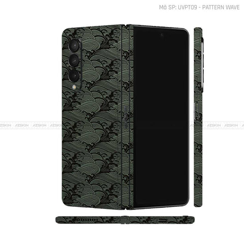 Dán Skin Galaxy Z Fold3 Vân Sóng Xanh | UVPT09