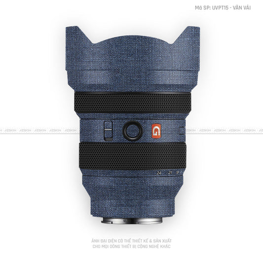 Dán Skin Ống Kính Sony Vân Vải Xanh Blue | UVPT15