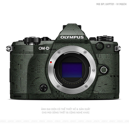 Dán Skin Máy Ảnh Olympus Vân Nổi Vi Mạch Xanh | UVPT01