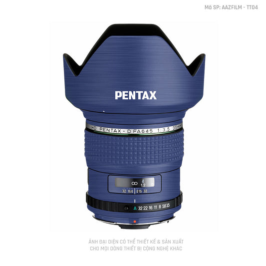 Dán Skin Ống Kính Pentax Vân Xước Titan Xanh | AZFILM - TT04