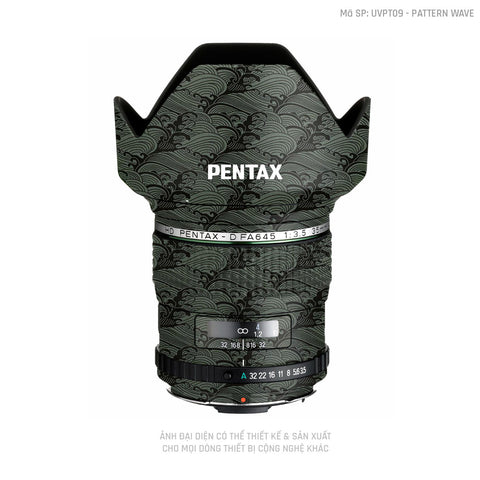 Dán Skin Ống Kính Pentax Pattern Wave Xanh | UVPT09