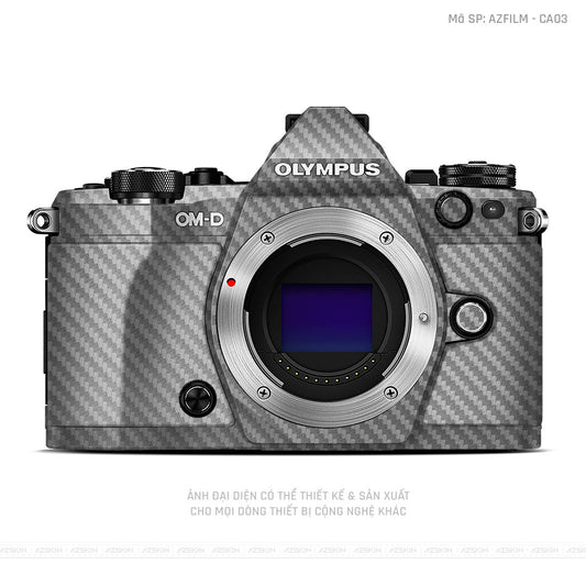 Dán Skin Máy Ảnh Olympus Vân Nổi Carbon Xám | AZFILM - CA03