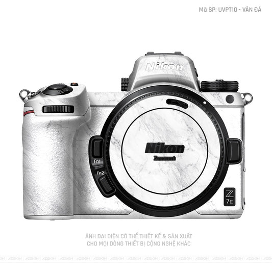 Dán Skin Máy Ảnh Nikon Vân Nổi Vân Đá Trắng | UVPT10
