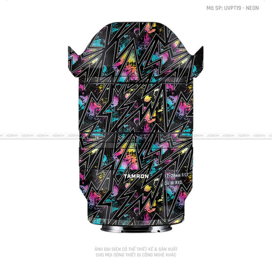 Dán Skin Ống Kính Tamron Vân Nổi NEON 01 | UVPT19