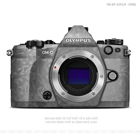 Dán Skin Máy Ảnh Olympus Vân Nổi Camo Xám | AZFILM - CM02