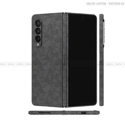 Dán Skin Galaxy Z Fold4 Vân Nổi Pattern AZ Xám | UVPT06