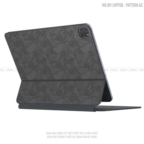 Dán Skin Magic Keyboard Vân Pattern AZ Xám | UVPT06