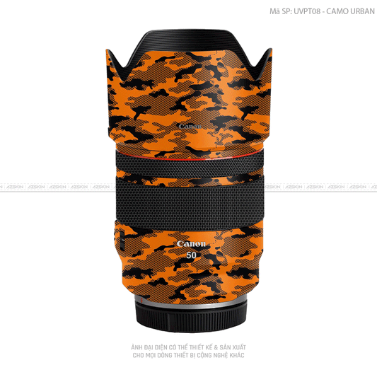 Dán Skin Ống Kính Canon Vân Nổi Camo Urban cam | UVPT08