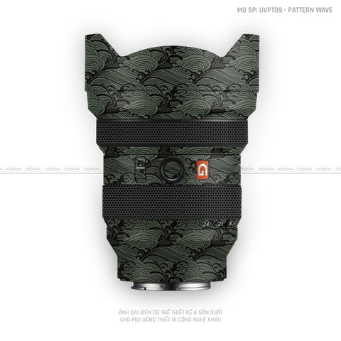 Dán Skin Ống Kính Sony Vân Nổi Pattern Wave Xanh | UVPT09