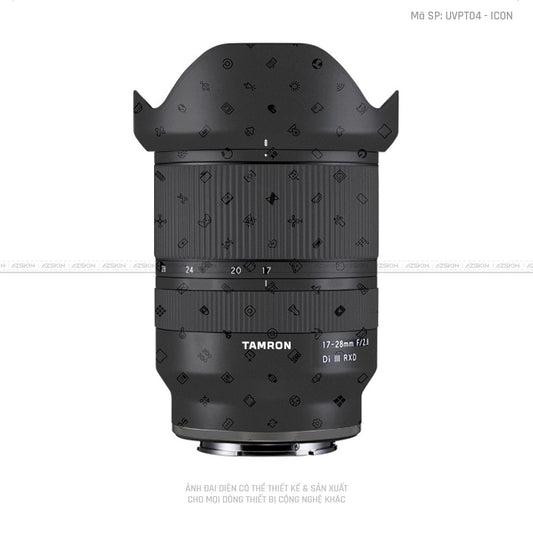Dán Skin Ống Kính Tamron Vân Nổi ICon Đen | UVPT04
