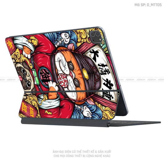 Dán Skin Magic Keyboard Hình Mèo Thần Tài | D_MTT05