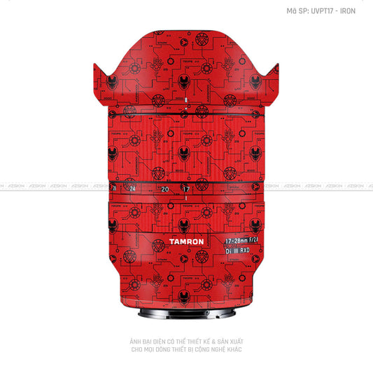 Dán Skin Ống Kính Tamron Vân Ironman Đỏ | UVPT17