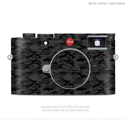 Dán Skin Máy Ảnh Leica Vân Nổi Camo Urban Đen | UVPT08