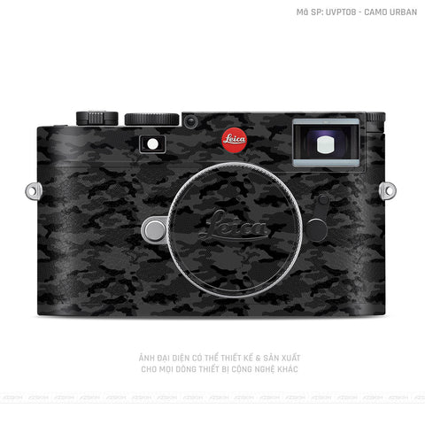 Dán Skin Máy Ảnh Leica Vân Nổi Camo Urban Đen | UVPT08