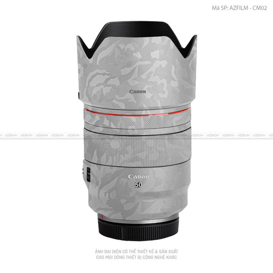 Dán Skin Ống Kính Canon Vân Nổi Camo Xám | AZFILM - CM02