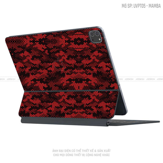 Dán Skin Magic Keyboard Vân Mamba Đỏ | UVPT05