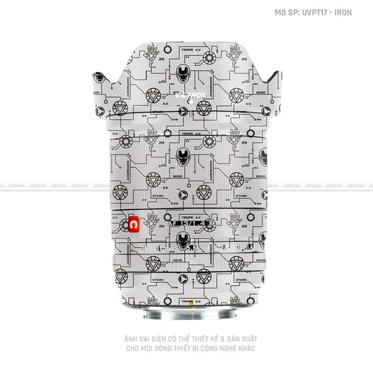 Dán Skin Ống Kính Viltrox Vân Pattern Ironman Trắng | UVPT17