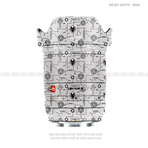 Dán Skin Ống Kính Viltrox Vân Pattern Ironman Trắng | UVPT17